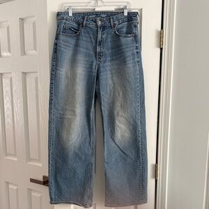 Old Navy Women's Extra High Rise Wide Leg Blue Jeans